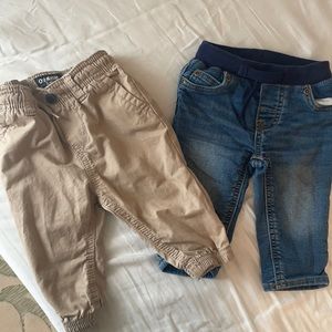 Set of two pants , OshKosh khaki and Carter’s blue jeans